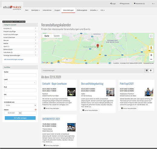 Veranstaltungskalender übersicht